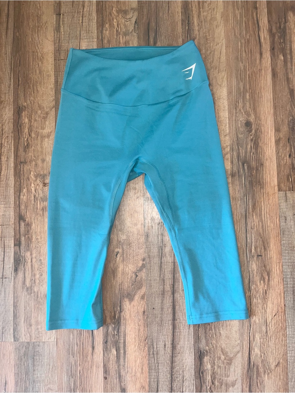 Gymshark Teal Cropped High-Waist Leggings